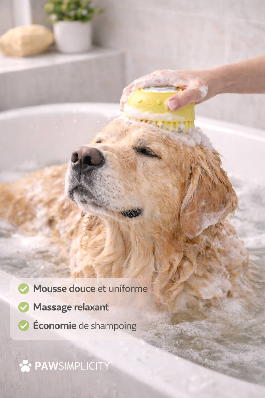 Brosse de bain massante  – Chien & Chat