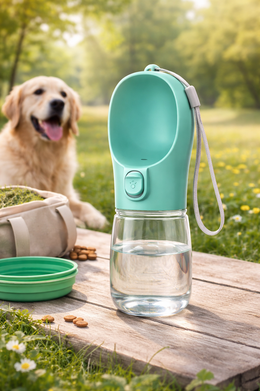 👉 Gourde d’eau portable pour chien –  (300–550 ml)